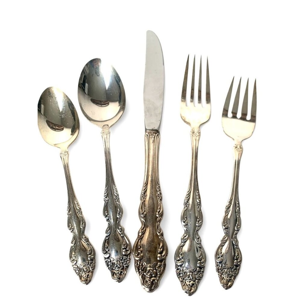 1881 Rogers Oneida Baroque Rose 5-Piece Stainless Steel Serving Set